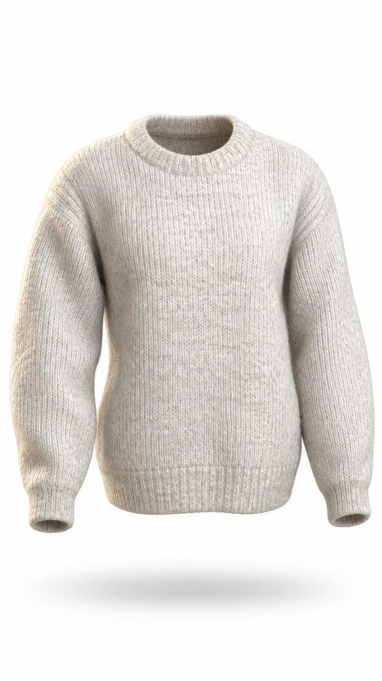Everlane Sweater Womens Medium Light Gray Heather Crew Neck Pullover Knit
